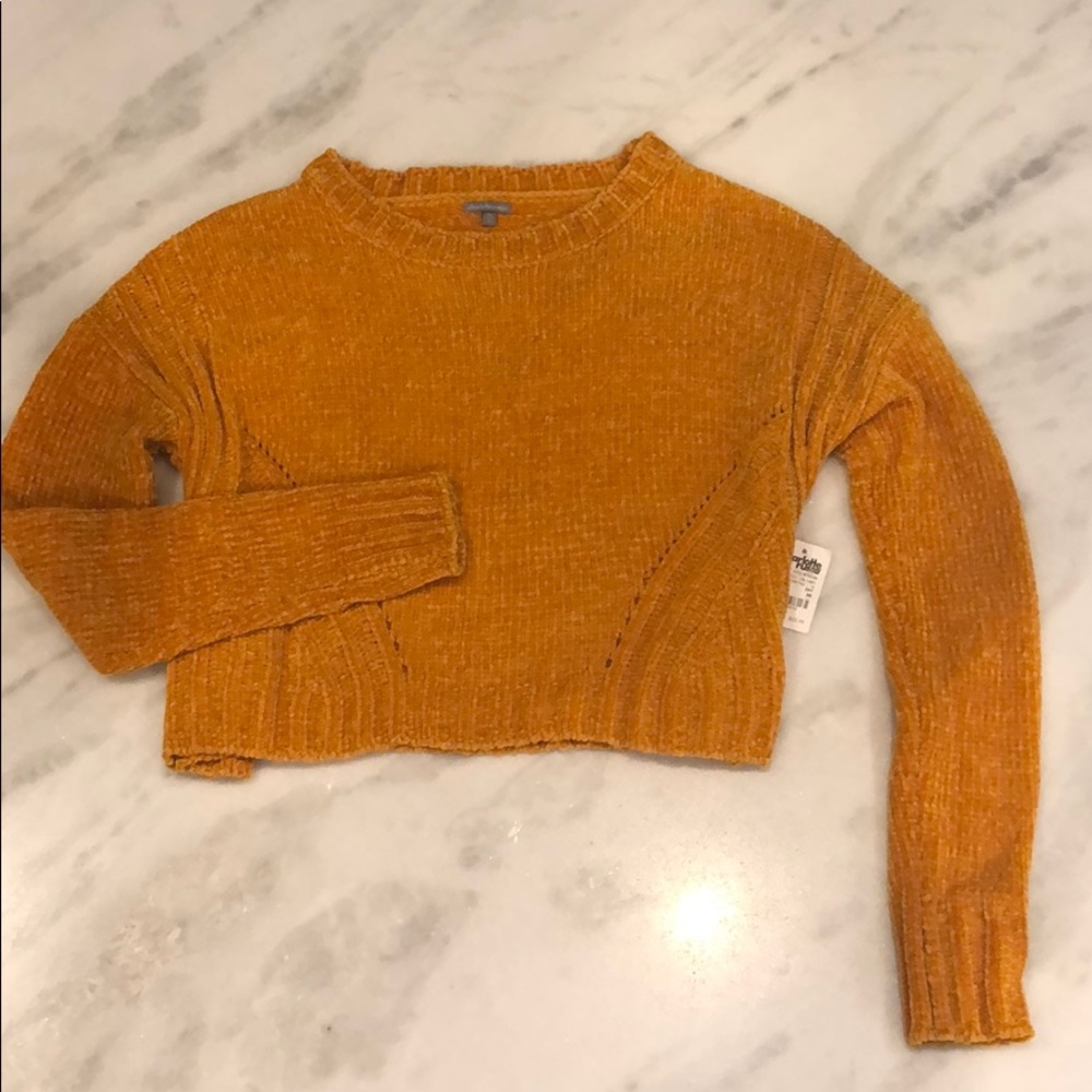 Cropped Chenille Sweater (Never Worn)